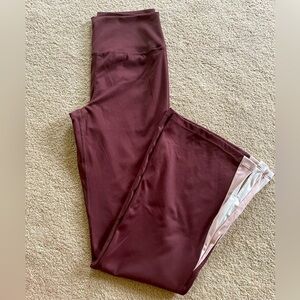 WILO THE LABEL CHOCOLATE AND CLAY COLOR BLOCK YOGA PANT